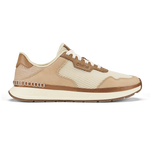 Koke sneaker in white sand and tan with mesh paneling, cream laces, and cream rubber sole.